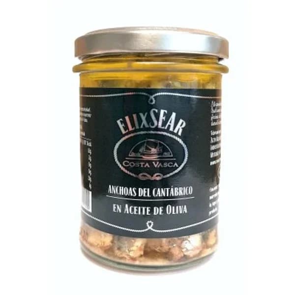Anchoas del Cantábrico en a. de oliva COSTA VASCA, frasco 200 g - 1 ud - Imagen del producto en Findit
