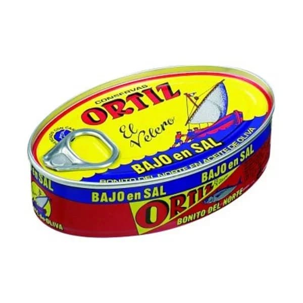 Bonito del norte en aceite bajo en sal ORTIZ, lata 112 g - 0.08 kg - Imagen del producto en Findit