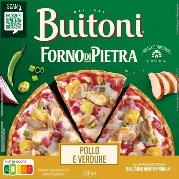 Pizza de pollo y verduras Forno di Pietra Buitoni 350 g. - 0.35 kg - Imagen del producto en Findit