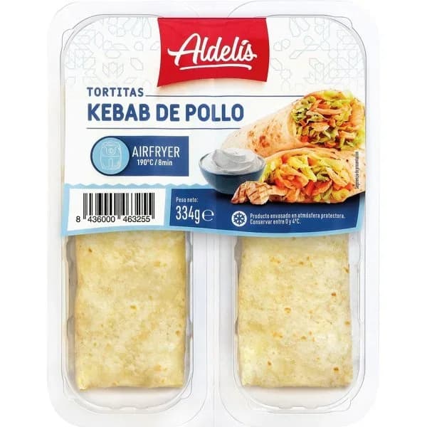 Kebab de Pollo con dos salsas - 0.33 kg - Imagen del producto en Findit