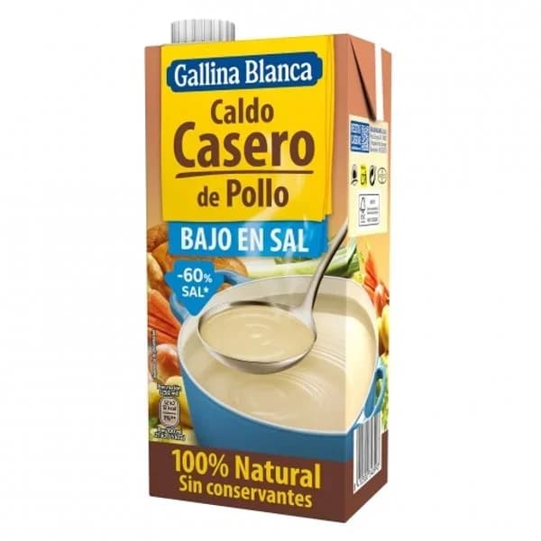 Caldo casero de pollo bajo en sal Gallina Blanca 1 l. - 1 l - Imagen del producto en Findit