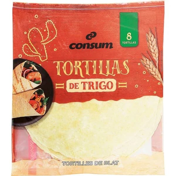 Tortillas de Trigo 8 Unidades - 0.32 ud - Imagen del producto en Findit