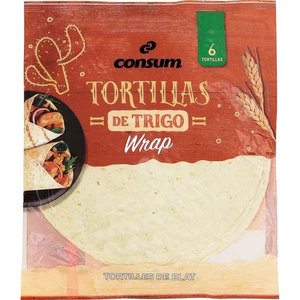 Tortillas Wrap de Trigo 6 Unidades - 0.37 kg - Imagen del producto en Findit