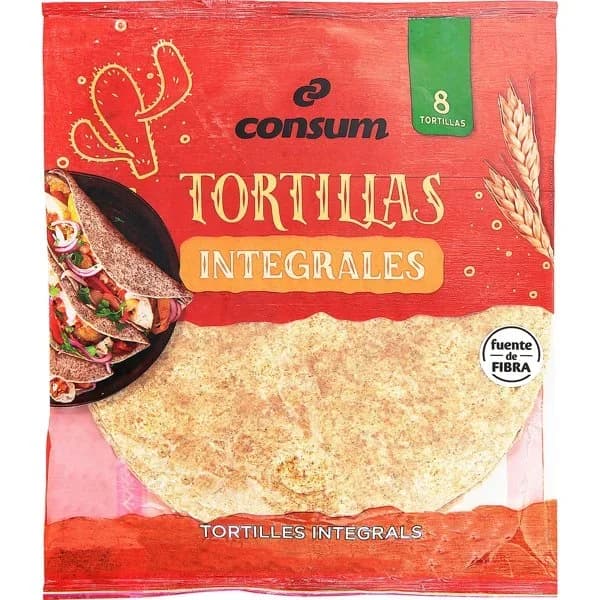 Tortillas Integrales 8 Unidades - 0.32 kg - Imagen del producto en Findit