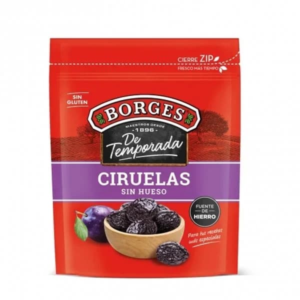 Ciruelas sin hueso Borges sin gluten doy pack 250 g. - 1 ud - Imagen del producto en Findit