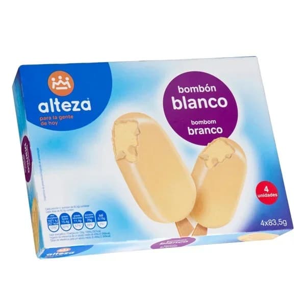 Helado Bombón Blanco 4UD - 1 ud - Imagen del producto en Findit