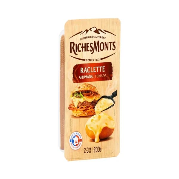 Queso raclette ahumada de vaca Richesmonts - 0.2 kg - Imagen del producto en Findit