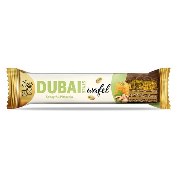 Chocolate relleno de pistacho Dubai Delicadore bolsa 40 g - 0.04 kg - Imagen del producto en Findit