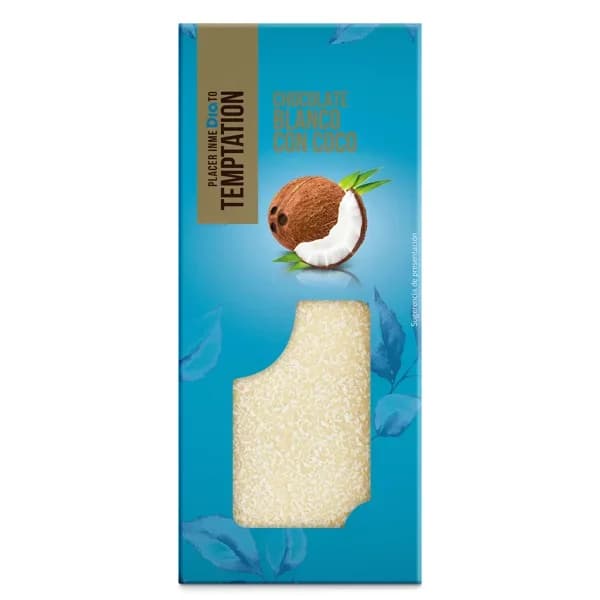 Chocolate leche con coco y galleta Temptation de Dia 120 g - 0.1 kg - Imagen del producto en Findit