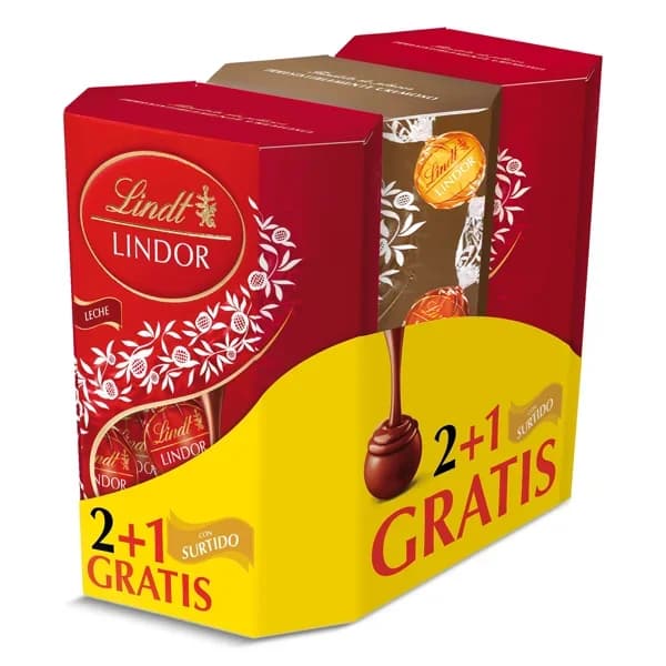 Bombones surtidos pack Lindt Lindor caja 411 g - 0.41 kg - Imagen del producto en Findit