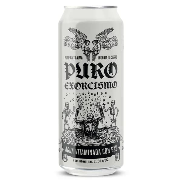 Agua con gas vitaminada Puro Exorcismo lata 50 cl - 0.5 ud - Imagen del producto en Findit