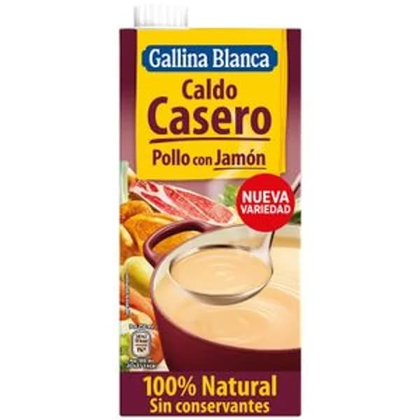 Caldo de Pollo Jamón - 1 l - Imagen del producto en Findit