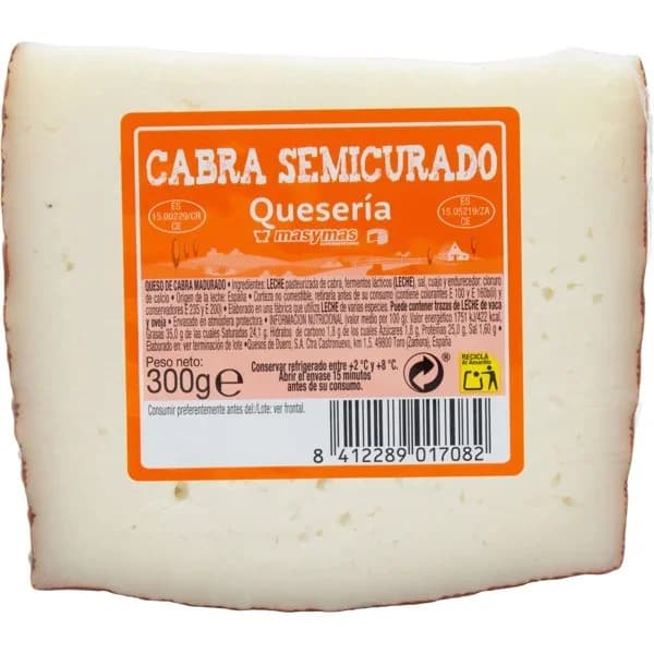 Queso Cabra Semicurado - 1 ud - Imagen del producto en Findit