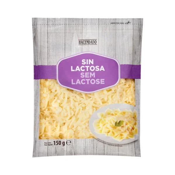 Queso rallado sin lactosa de vaca Hacendado - 0.15 kg - Imagen del producto en Findit