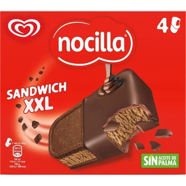 Sandwich Nocilla Cornetto 4 ud. - 1 ud - Imagen del producto en Findit