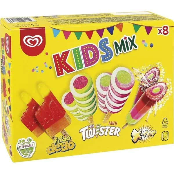 Helado surtido kids mix 8 unidades Frigo caja 392 g - 0.4 l - Imagen del producto en Findit