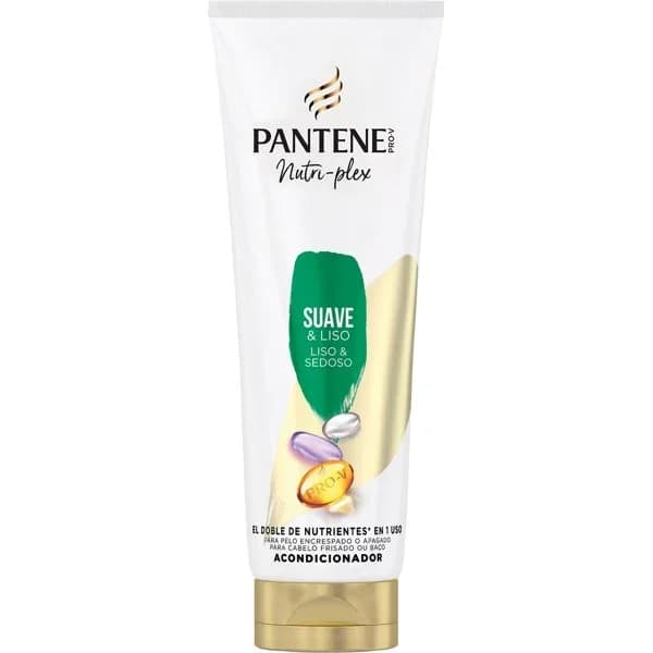 Acondicionador suave & liso doble de nutrientes con 1 solo uso para cabello encrespado o apagado Nutri Pro-V Pantene 325 ml. - 1 ud - Imagen del producto en Findit