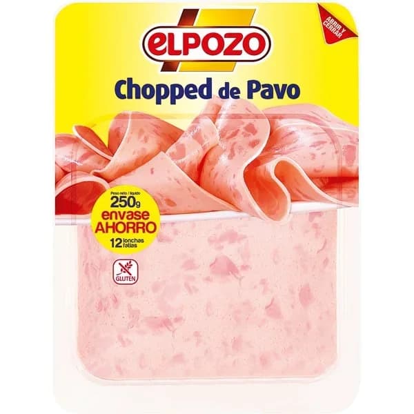 Chopped de pavo El Pozo sin gluten 225 g. - 0.23 kg - Imagen del producto en Findit