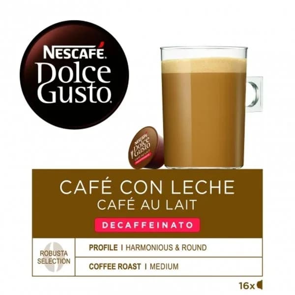 Café Cápsula con Leche Descafeinado 16UD - 15.97 ud - Imagen del producto en Findit