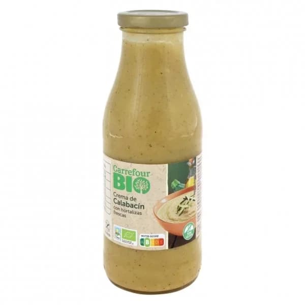 Crema de calabacín ecológica Carrefour Bio sin gluten 500 ml. - 0.5 l - Imagen del producto en Findit