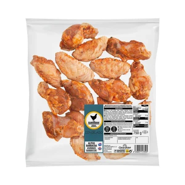 Alas de pollo barbacoa congeladas - 0.75 kg - Imagen del producto en Findit