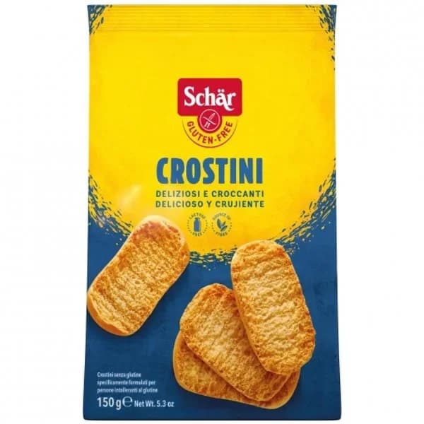 Panecillos tostados Crostini Schär sin gluten y sin lactosa 150 g. - 0.15 kg - Imagen del producto en Findit