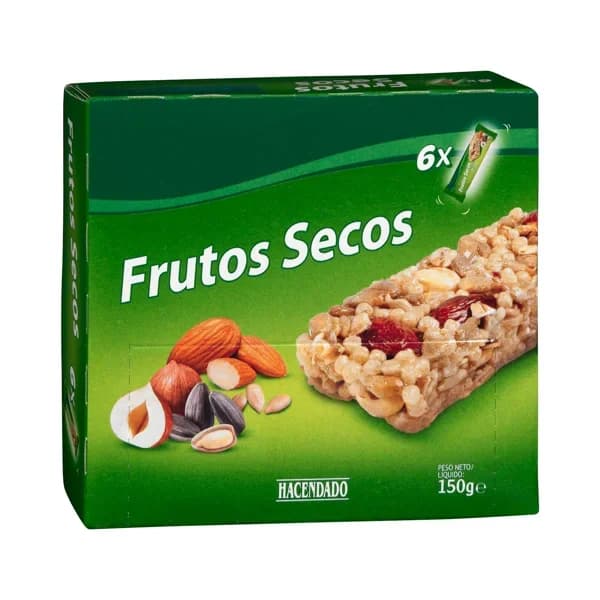 Barritas de cereales con frutos secos Hacendado - 0.15 kg - Imagen del producto en Findit