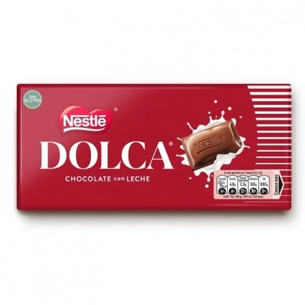 Chocolate con leche Nestlé Dolca sin gluten 100 g. - 0.1 kg - Imagen del producto en Findit