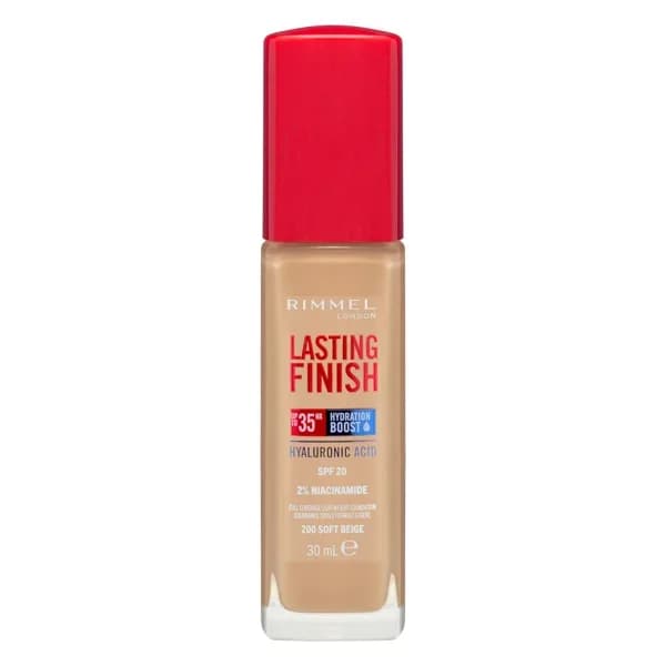 Maquillaje fluido Lasting Finish Rimmel London 200 Soft beige - 1 ud - Imagen del producto en Findit