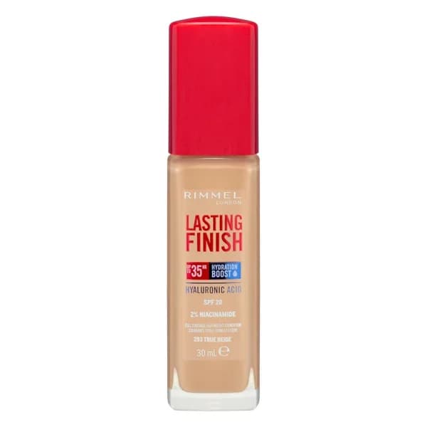Maquillaje fluido Lasting Finish Rimmel London 203 True beige - 1 ud - Imagen del producto en Findit