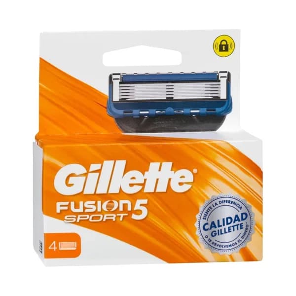 Recambios maquinilla de afeitar Gillette Fusion Sport 5 hojas - 4 ud - Imagen del producto en Findit