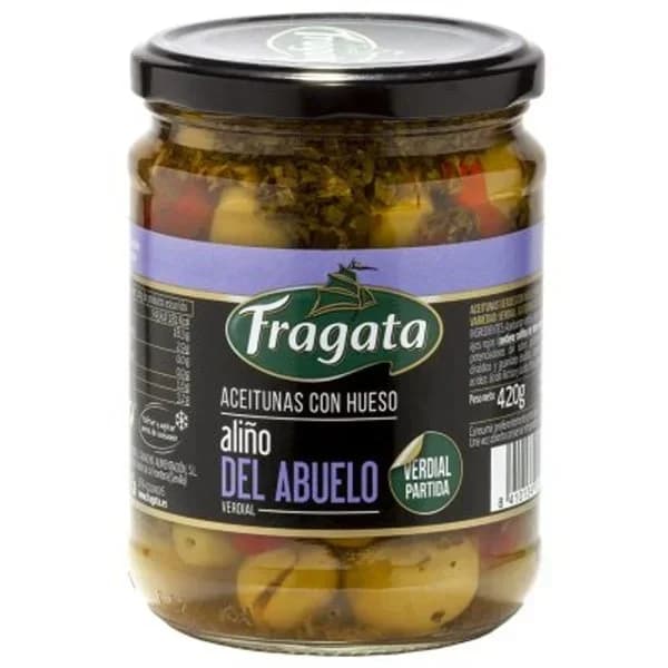 Aceituna verde aliño del abuelo FRAGATA, frasco 250 g - 0.25 kg - Imagen del producto en Findit