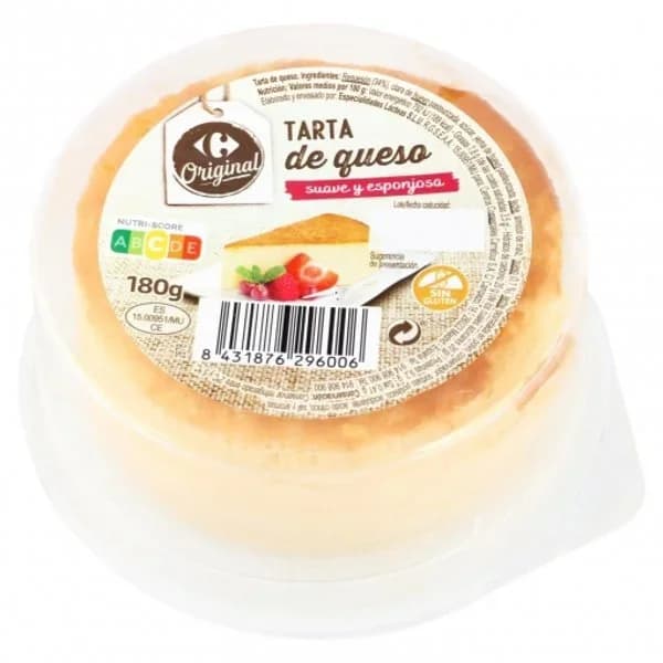 Tarta de queso Carrefour Original sin gluten 180 g. - 0.18 kg - Imagen del producto en Findit