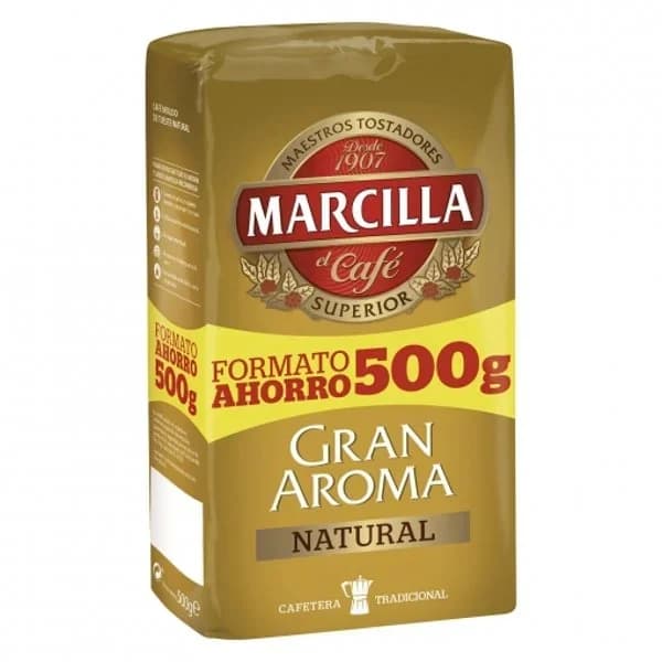 Café molido natural MARCILLA, paquete 500 g - 0.5 kg - Imagen del producto en Findit