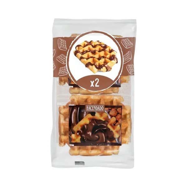 Gofres con chocolate Hacendado - 0.28 kg - Imagen del producto en Findit
