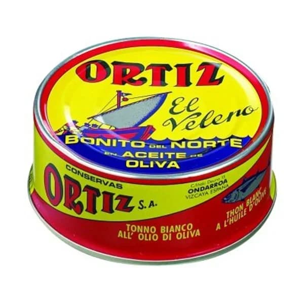 Bonito del norte en aceite de oliva ORTIZ, lata 250 g - 0.22 kg - Imagen del producto en Findit