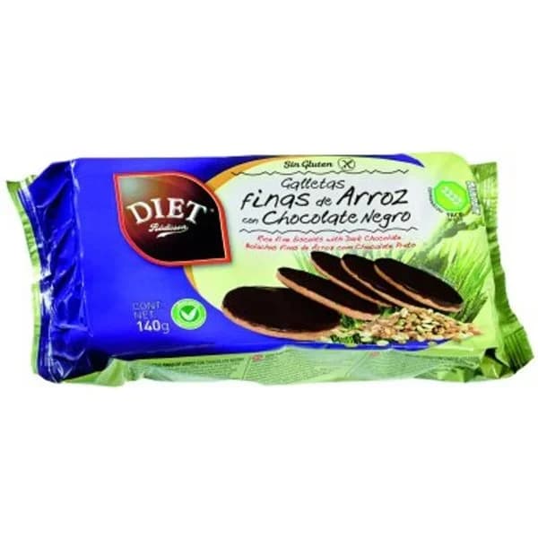 Galleta fina de arroz y chocolate S/G D.RADISSON, paquete 135 g - 0.14 kg - Imagen del producto en Findit
