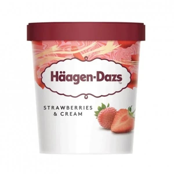 Helado de fresa HAAGEN DAZS, tarrina 400 g - 0.46 l - Imagen del producto en Findit