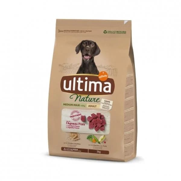 Pienso de cordero para perro adulto medium maxi Ultima Nature 3 Kg - 3 kg - Imagen del producto en Findit