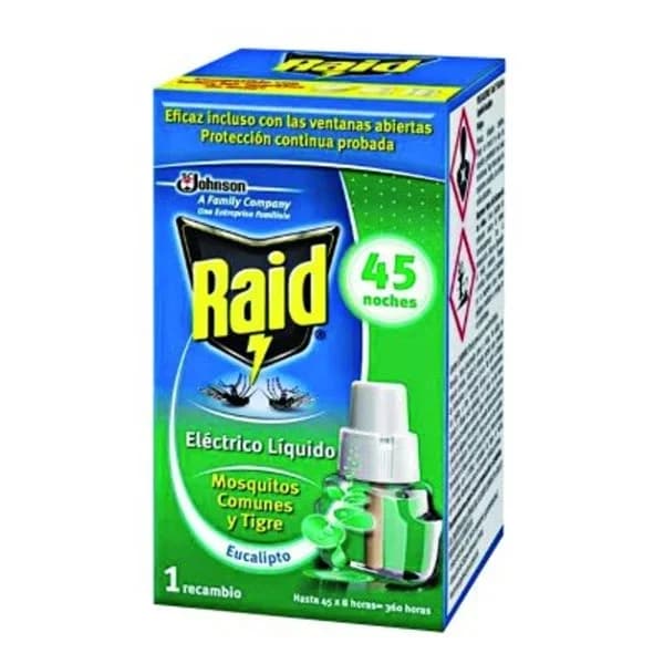 Insecticida eléctrico líquido eucalipto RAID, recambio 1 ud - 1 ud - Imagen del producto en Findit