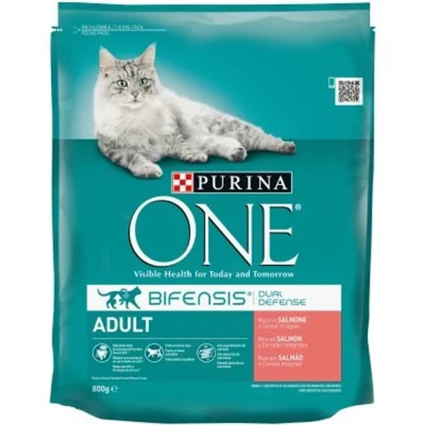 Comida para gatos adultos con salmón y cereal 800g - 0.8 kg - Imagen del producto en Findit