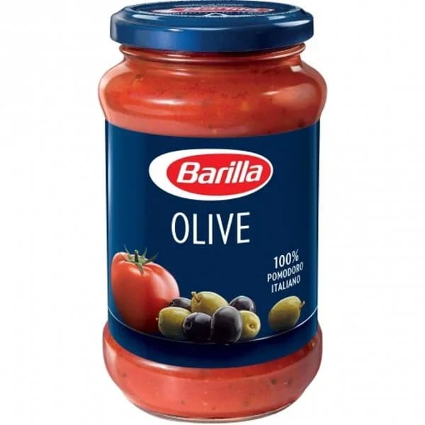 Salsa de tomate con olivas mediterráneas Barilla tarro 400 g. - 0.4 kg - Imagen del producto en Findit