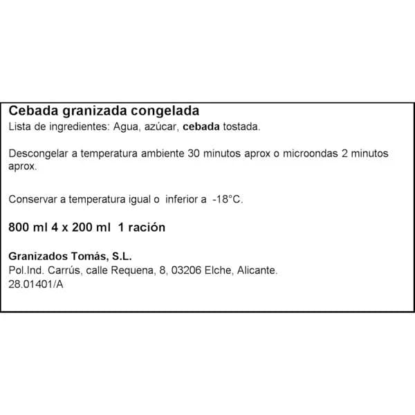 Granizado de Cebada 4 x 200ML - 1 ud - Imagen del producto en Findit