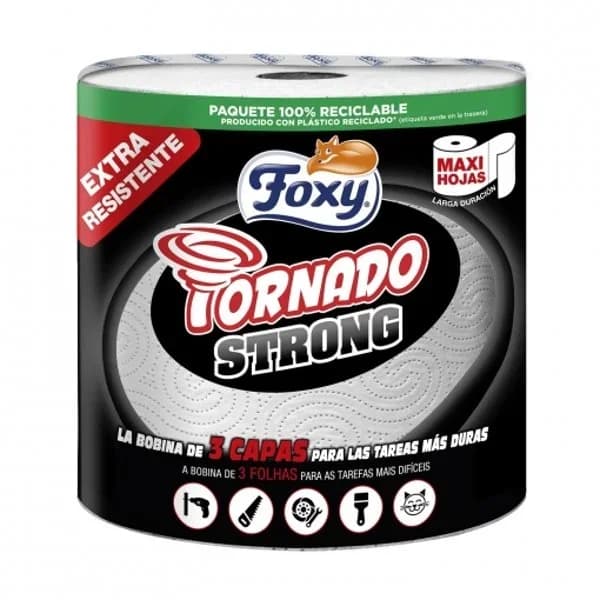 Papel de cocina tornado strong FOXY, paquete 1 rollo - 1 ud - Imagen del producto en Findit