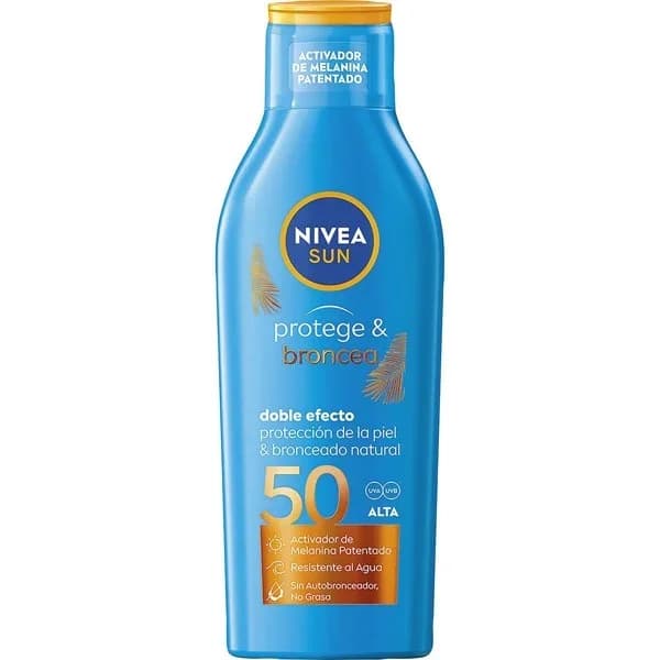 Leche solar FP50 NIVEA Protege&Broncea, bote 200 ml - 1 ud - Imagen del producto en Findit