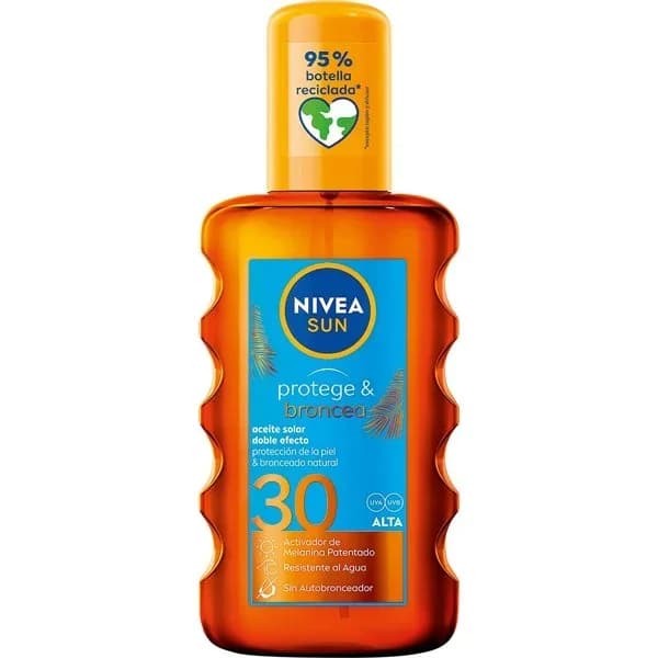 Aceite solar spray activadora del bronceado FP 30 Protege & Broncea Nivea Sun 200 ml. - 0.2 l - Imagen del producto en Findit