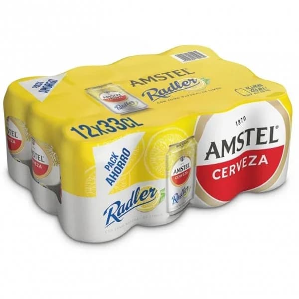 Cerveza Amstel Radler con limón pack 12 latas 33 cl. - 3.96 l - Imagen del producto en Findit