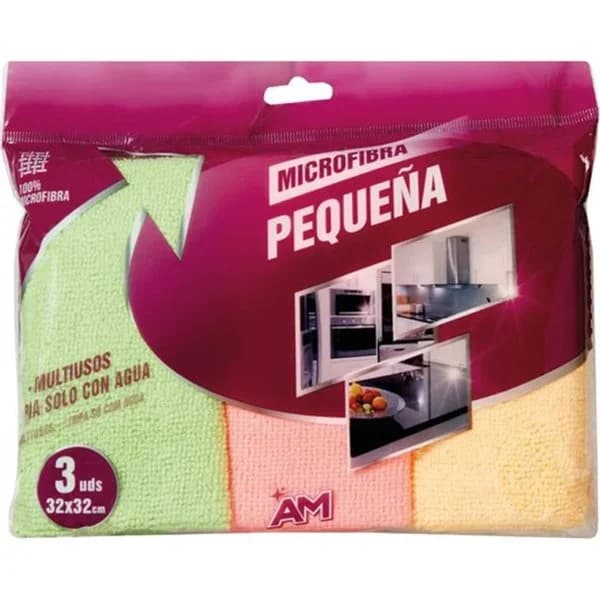 Bayeta Pequeña Microfibra - 3 ud - Imagen del producto en Findit