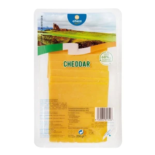 Queso Cheddar Loncha 200G - 0.2 kg - Imagen del producto en Findit