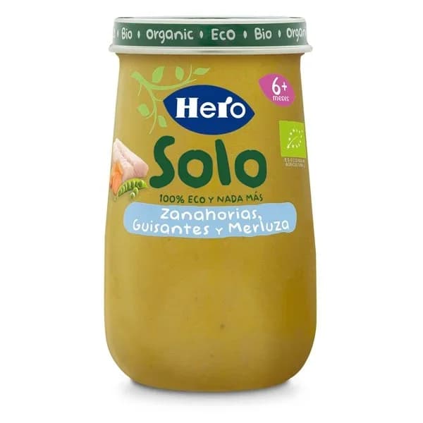 Tarrito Solo Zanahorias Guisantes y Merluza - 0.19 kg - Imagen del producto en Findit